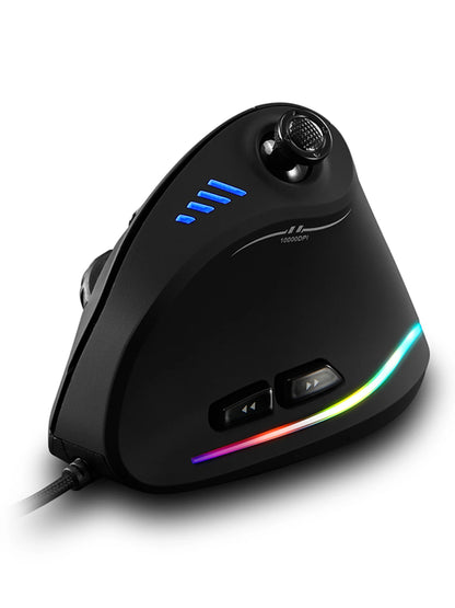 ZELOTES C18 Upright Ergonomic Gaming Mouse, 10000 DPI Wired Vertical Optical Mouse with 11 Programmable Buttons for PC, Office & Gaming