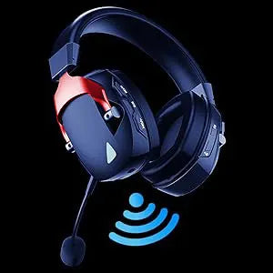 Wireless Gaming Headset with Detachable Noise Cancelling Microphone – 2.4G Wireless, Bluetooth 5.3 & 3.5mm Wired Gaming Headphones for PS5, PC, Xbox, Mobile