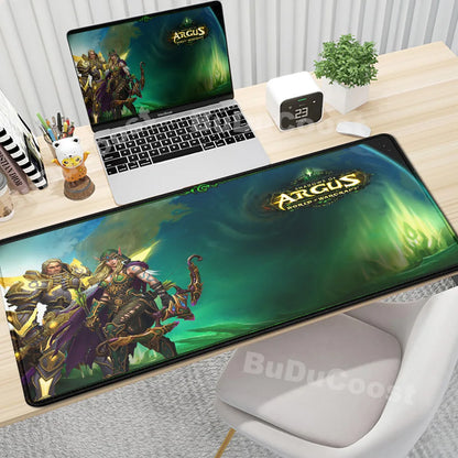 Anime World of Warcraft Deskmat Gaming Mouse Pad Computer Accessories XXL Lock Edge keyboard Mice carpet Gamer Mause Office Mats