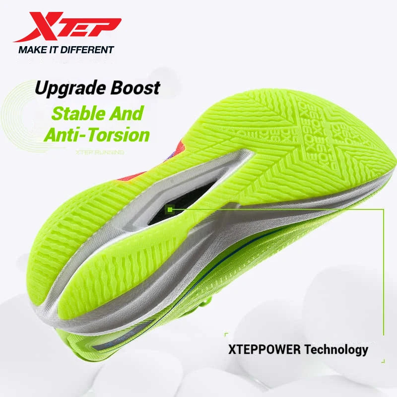 Xtep 360X 2.0 професионални маратонски обувки за бягане, мъжки състезателни обувки с карбонова плоча и омекотяване, спортни тренировъчни обувки 975219110035