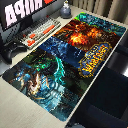 Natural Horde Alliance Mouse Pad Rubber Large Computer Desk Keyboard Mat HD World Of Warcraft Gaming Mousepad Speed Locking Edge