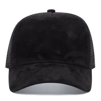 New men's and women's universal mesh suede work cap, men's baseball cap, breathable sports cap for spring and summer.
