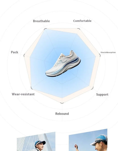 Xtep QINGYUN LITE Running Shoes For Men 2025 Spring Cushioning Wear-Resistant Lightweight Comfortable Sneakers 975219110056