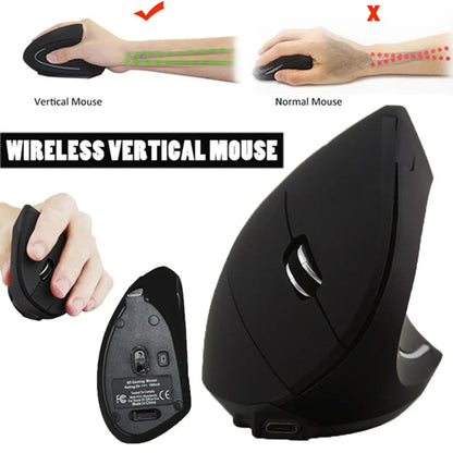 2.4G bezdrôtová vertikálna herná myš, ergonomická, 1600DPI, pre PC, notebook, kanceláriu, mini herná myš