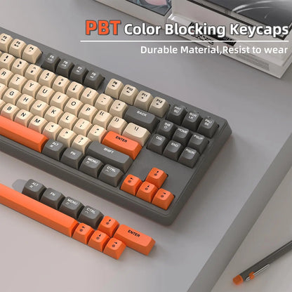 Attack Shark M87 Wireless Gaming Keyboard, 87-Key TKL Bluetooth 5.0 & 2.4GHz Wireless Gaming Keyboard with Rainbow LED Backlit, Quiet Membrane Keys for PC, Laptop & Tablet