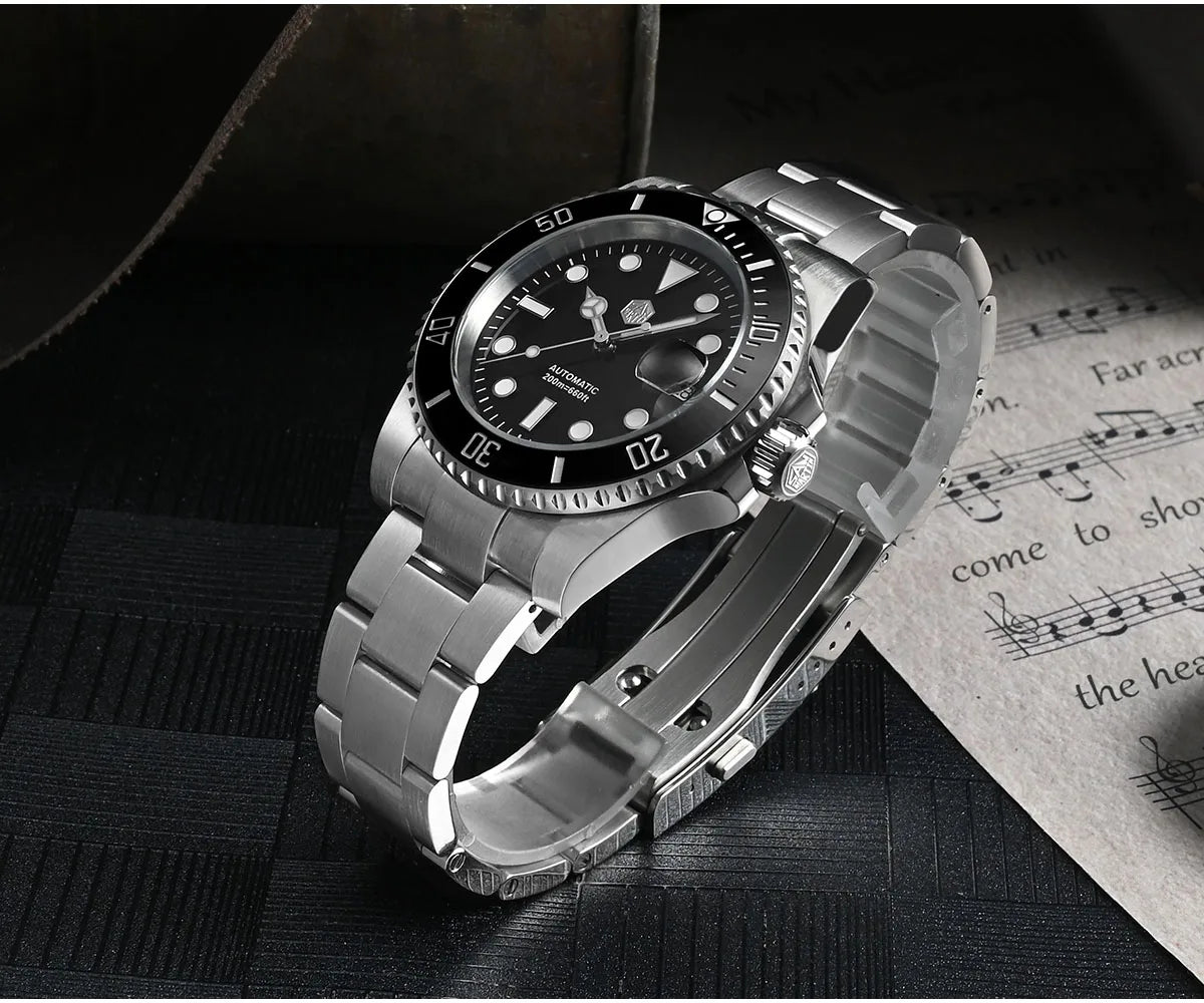San Martin Upgraded Version 40mm Water Ghost Diver Watch Men Luxury Automatic Mechanical Watches Sapphire Waterproof 200m SN0017