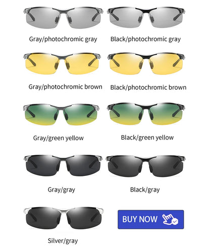 VEITHDIA Men's Sunglasse Outdoor Polarized UV400 Lens Rectangle Rimless Driving Fishing Sun Glasses Sports Eyewear For Male 6535