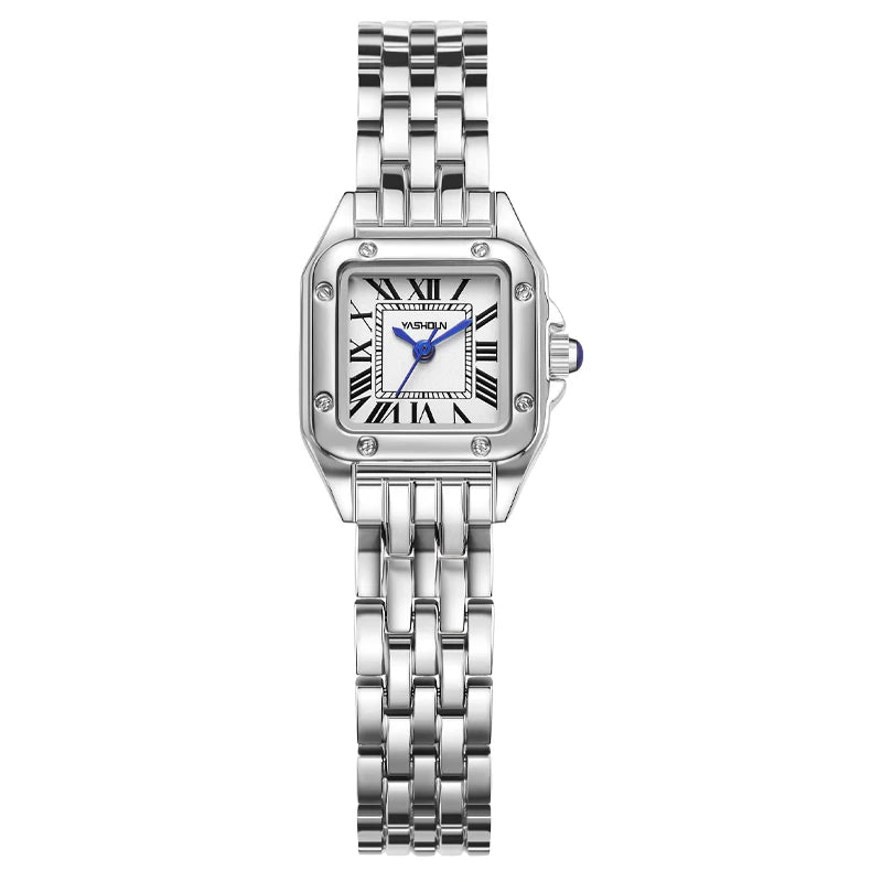 YASHIDUN Fashion Women Watch Stainless Steel Luxury Ladies Quartz Watches Business Female Clock Bracelet Wristwatch Women Gift