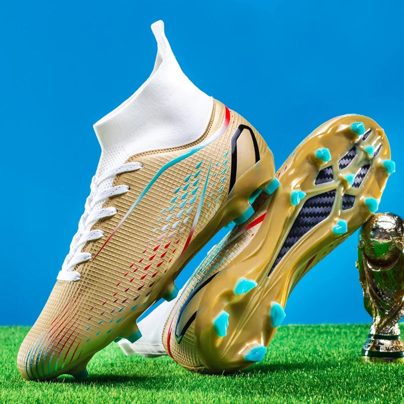 MenOutdoor Football Boots Professional Training Soccer Shoes Soccer Cleats Turf Futsal Match Grass Unisex Non-slip Breathable