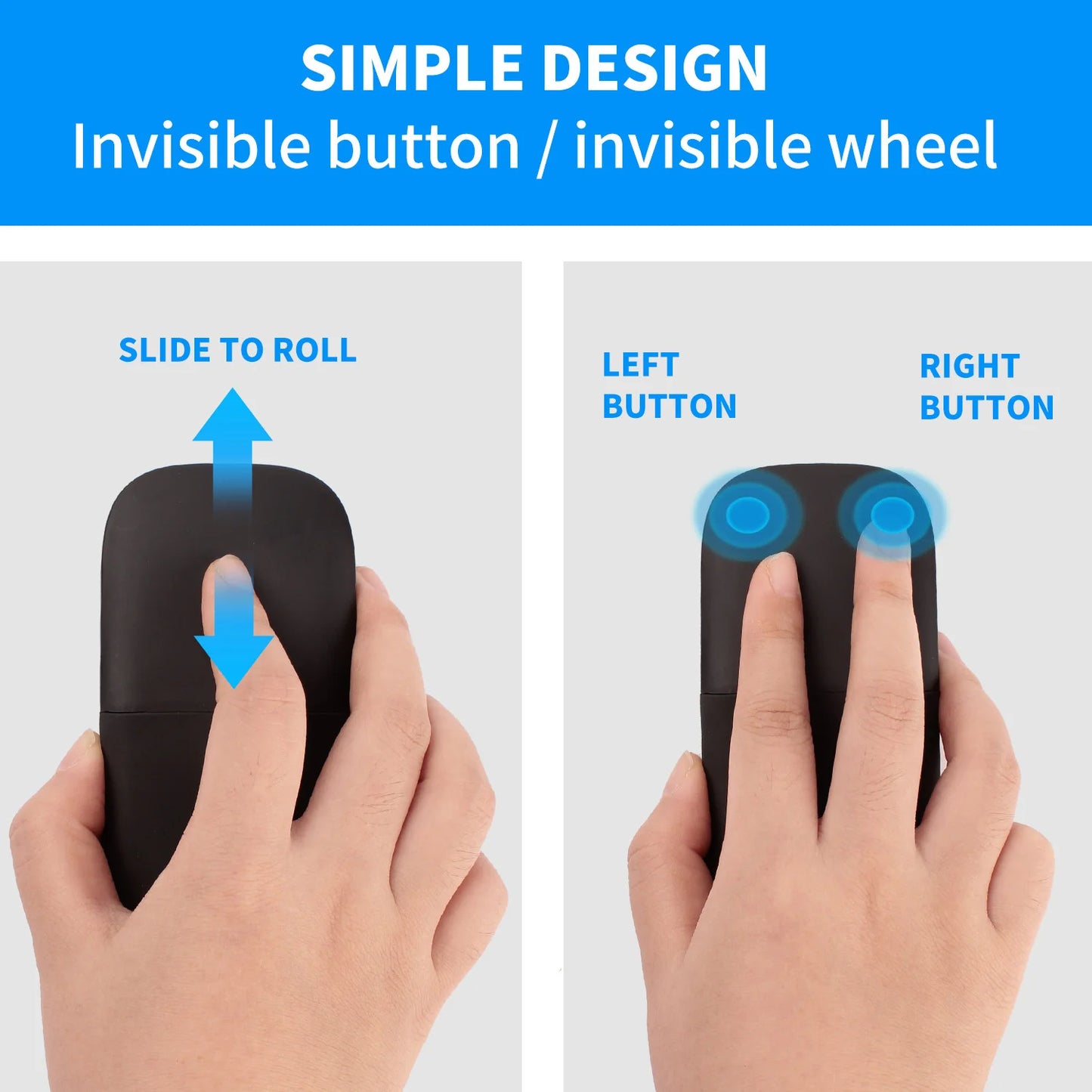 Bluetooth Arc Touch Mouse for Microsoft Surface, Wireless Ergonomic Bluetooth Mouse, Silent Foldable Laser Mouse for Laptop, PC & Windows