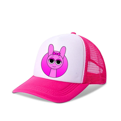 Sprunkis Boys Girls Child Cartoon Baseball Caps Kids Hip Hop Breathable Mesh Hat Cute Anime Sunbonnet Shade Caps Birthday Gifts