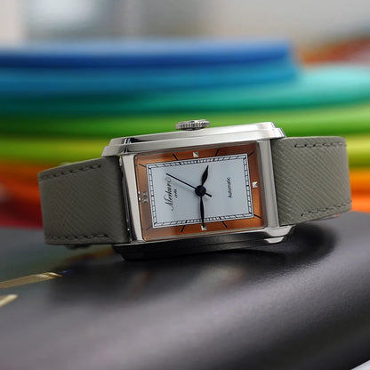 New MERKUR NH05 Rectangle Retro Casual Watch for Men Business Series Automatic Chorded Watch Relogio Sapphire White Watch