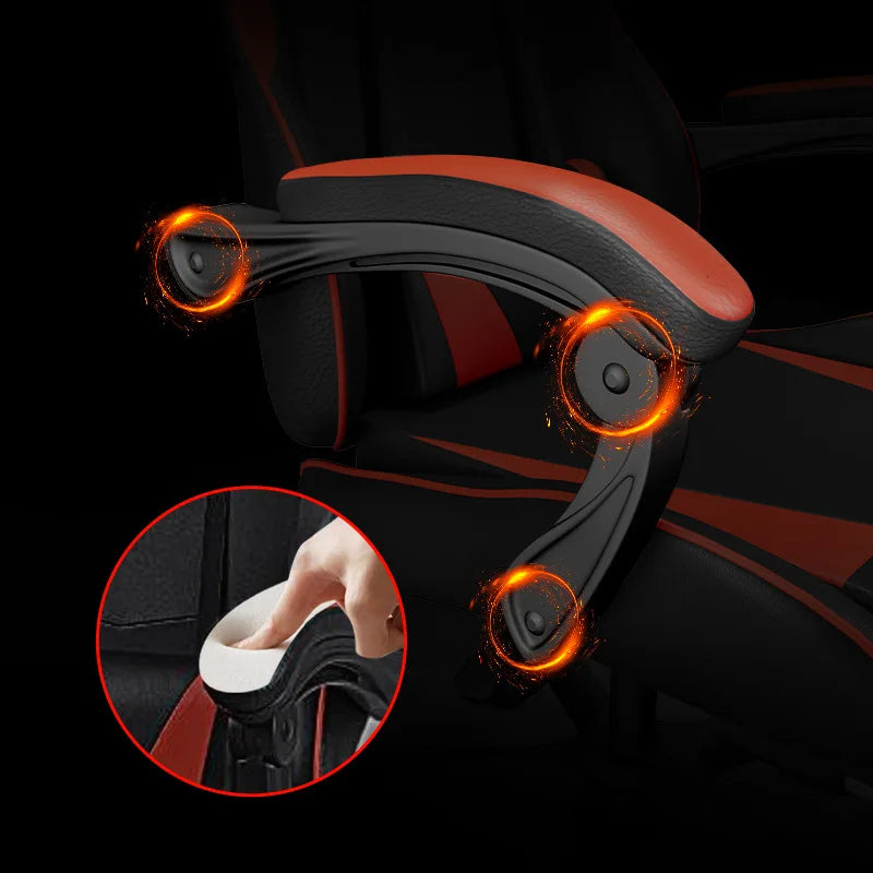 Ergonominen gaming-tuoli tietokonepöydälle, kallistettava kotitoimiston pelituoli selkätuella pitkiin pelisessioihin