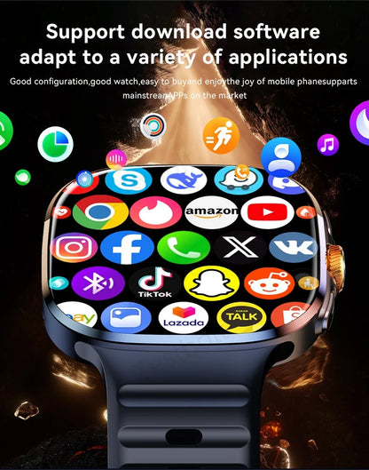 Original M99 Smartwatch 2.4 inch Amoled Screen insert 4G/5G Sim Card GPS WIFI 190° Rotating Camera Game Android 10.0 Smart Watch