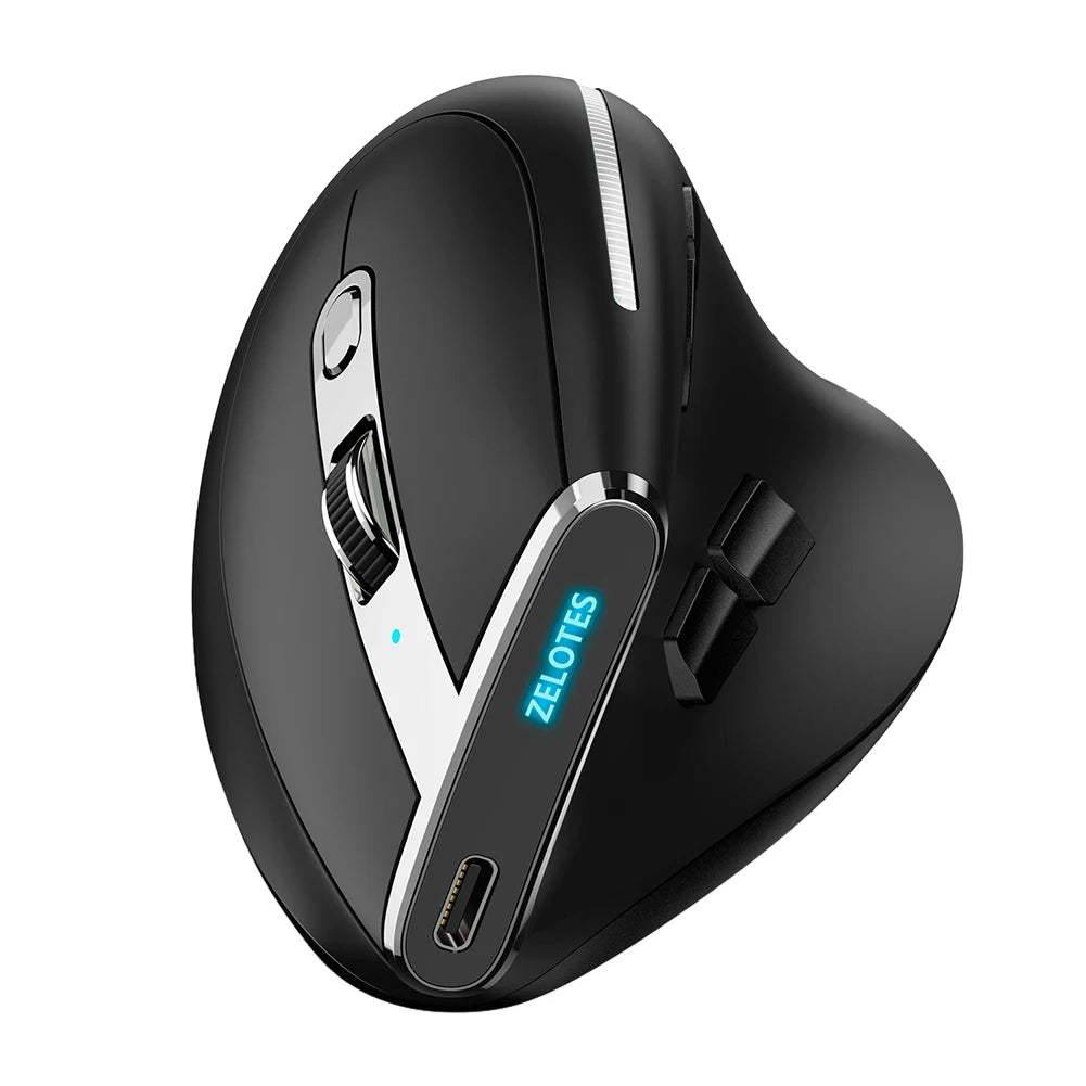 F-36 ergonomski vertikalni miš 2.4G+BT1+BT2, bežični za desnu i lijevu ruku, gaming optički USB miš za računalo i prijenosno računalo