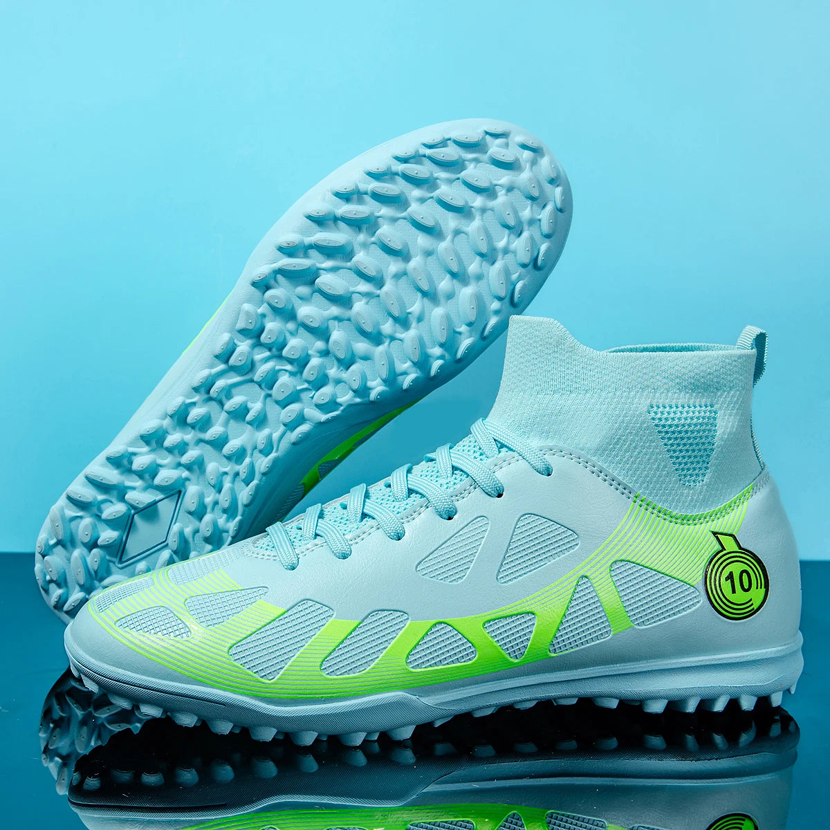 High Quality TF Football Boots Men Women PU Fabric Upper Rubber Cleats Non-slip Training Football Shoes