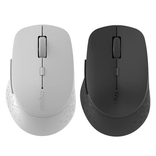 Rapoo M300G Silent Wireless Mouse, Bluetooth Multi-Mode Wireless Mouse, 2400 DPI Ergonomic Optical Mouse for Laptop, PC, Mac & Office
