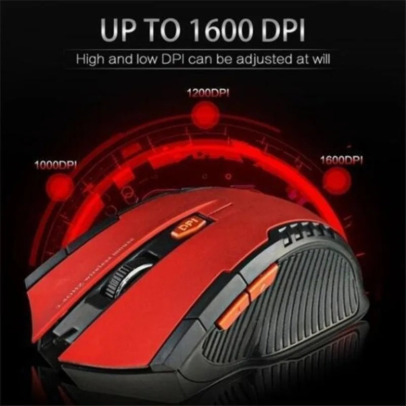 Mini Portable Wireless Optical Mouse 2.4GHz USB Computer Mouse for PC & Laptop, Ergonomic Mini Portable Wireless Mouse with Adjustable DPI