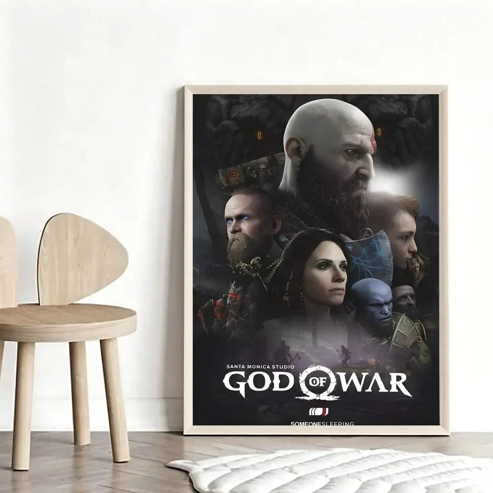 Mythic G-God of War RagnarokS Poster Stylish Art Poster Wall Decor for Living Room Bedroom Office Hotel Home Interior