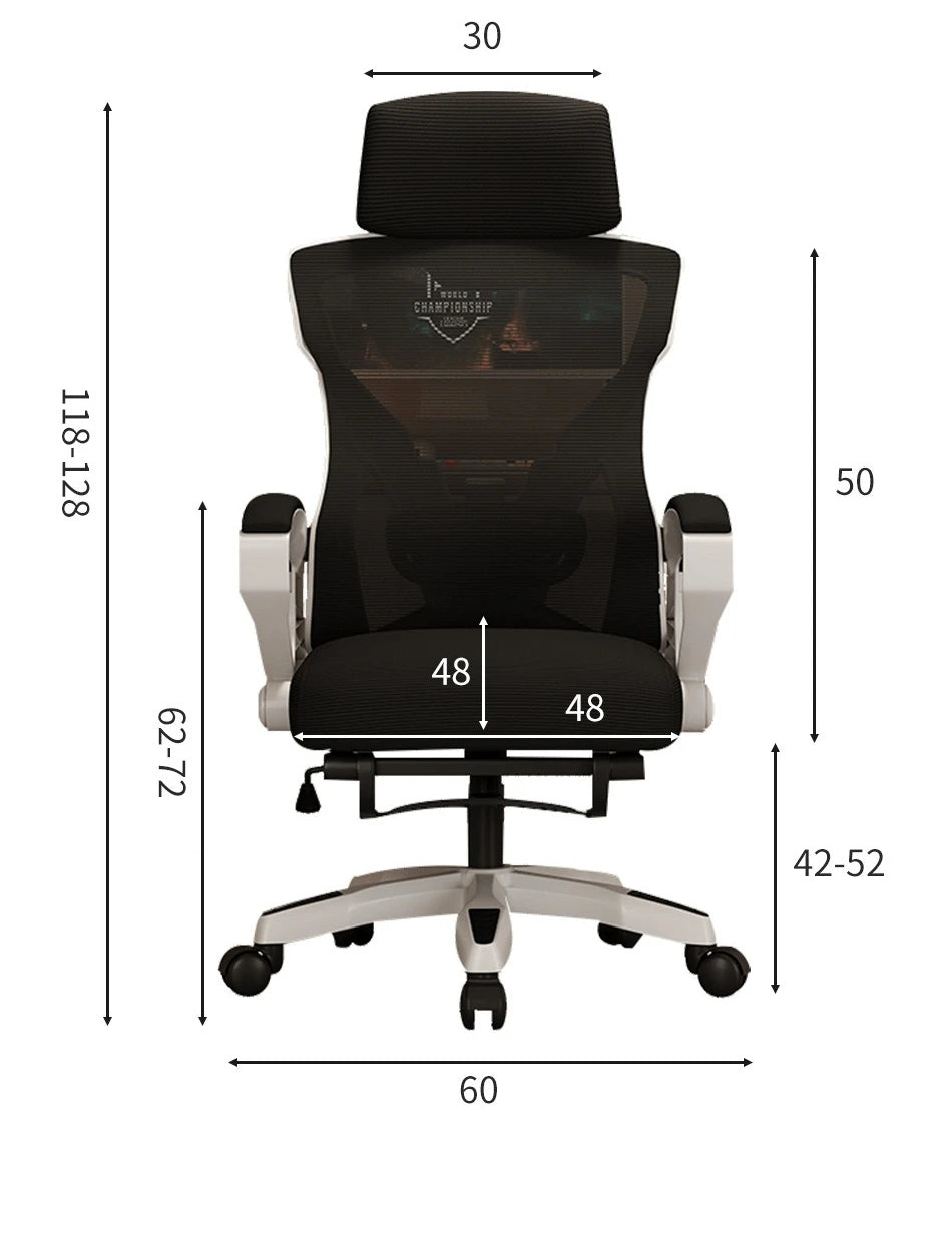 Ergonomic Gaming Chair with 4D Lumbar Support, Reclining Office Chair, Adjustable Computer Desk Chair with Footrest, Swivel E-Sports Chair