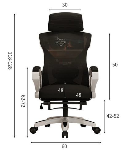 Ergonomic Gaming Chair with 4D Lumbar Support, Reclining Office Chair, Adjustable Computer Desk Chair with Footrest, Swivel E-Sports Chair