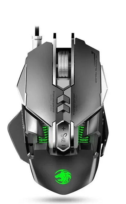 Ενσύρματο μηχανικό ποντίκι RGB 6400 DPI με μαγνητική στερέωση και DIY αντίβαρο για Esports Gaming PC