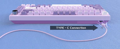 MageGee SKY81 Teclado mecánico gaming 75%, RGB, gasket, hot swappable, con cable, personalizable, sonido cremoso, amortiguación acústica y perilla