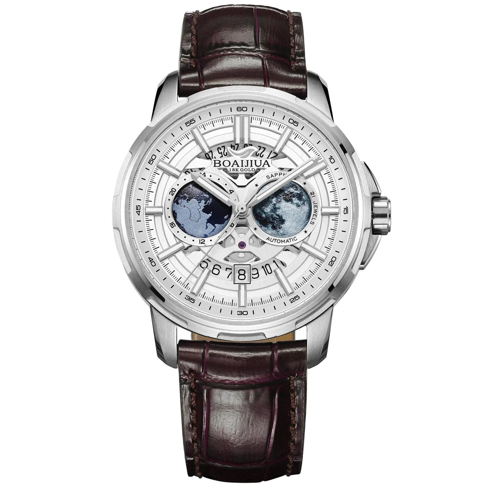 BORIAGE(BOAIJIUA) Fully Automatic Mechanical Men's Watch Original Design Mechanical Watches  Waterproof Luminous Wristwatch