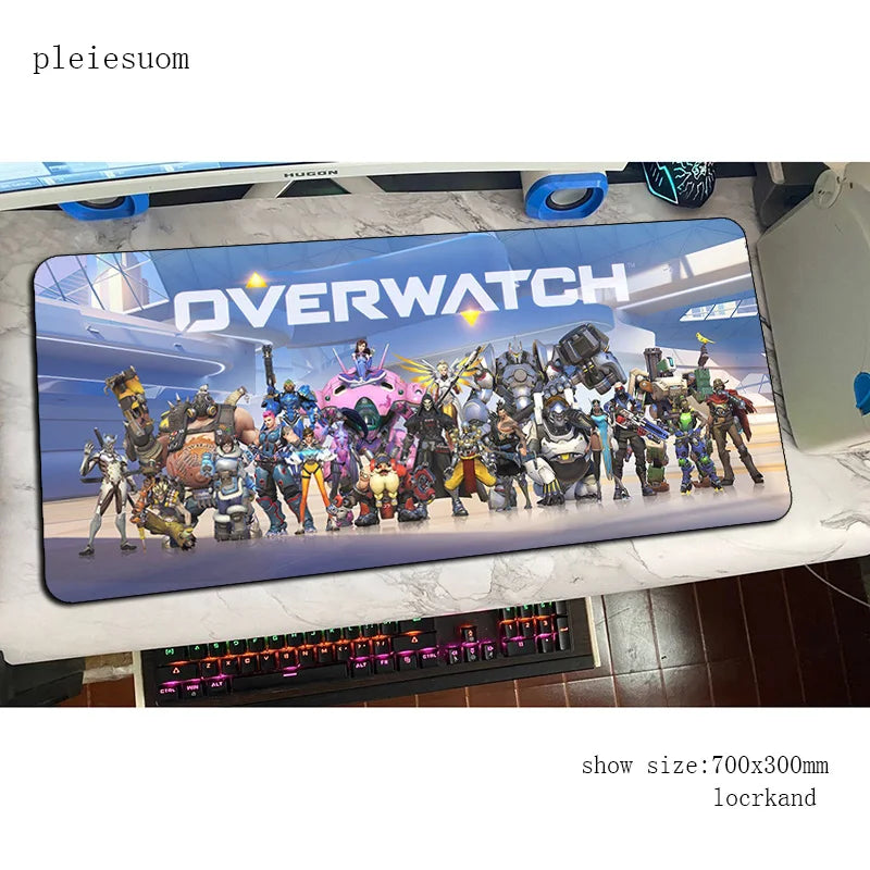 Tapete de rato gaming Overwatch com impressão HD, 900x400x3mm, para PC e secretária, tapete gamer para computador portátil e desktop