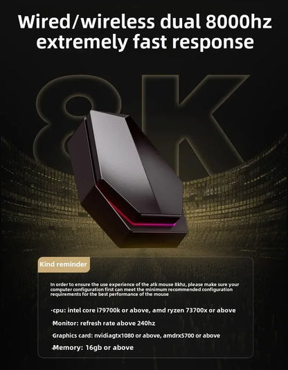 ATK X1 SE Wireless Gaming Mouse 26K DPI PAW3395 Sensor, Lightweight 2.4GHz Gaming Mouse for PC & Mac