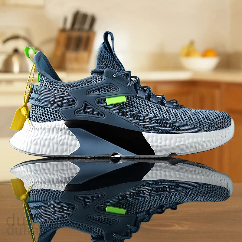 Zapatillas nuevas para hombre, deportivas, ligeras, informales, de moda, para correr, elásticas, de ocio, de malla, de verano, deportivas, de tenis, para hombre, para caminar, talla