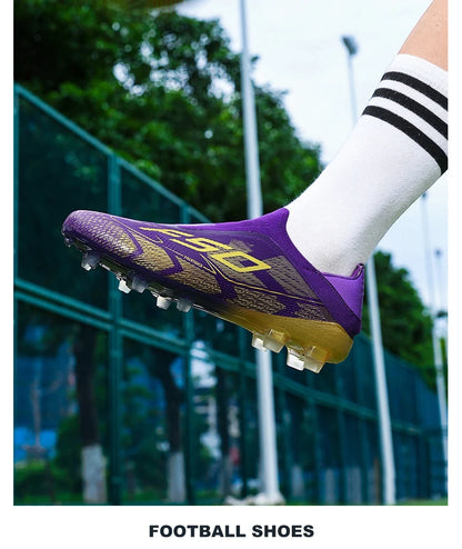 Męskie buty piłkarskie, buty do meczów piłkarskich, antypoślizgowe buty dla chłopców, wysokiej jakości buty sportowe na świeżym powietrzu, buty z kolcami na trawę, bestsellerowe buty z wysoką cholewką, lekkie