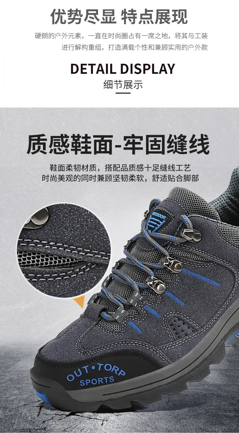 Retro Style Men  Sports Shoes Autumn and Winter Short Boots Anti Slip Hiking Shoe Suitable for Ankle Boots Urban Commuting 2025
