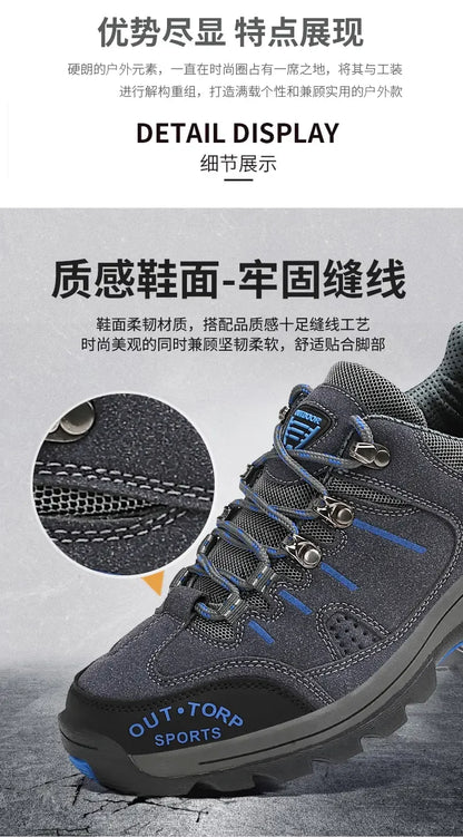 Retro Style Men  Sports Shoes Autumn and Winter Short Boots Anti Slip Hiking Shoe Suitable for Ankle Boots Urban Commuting 2025