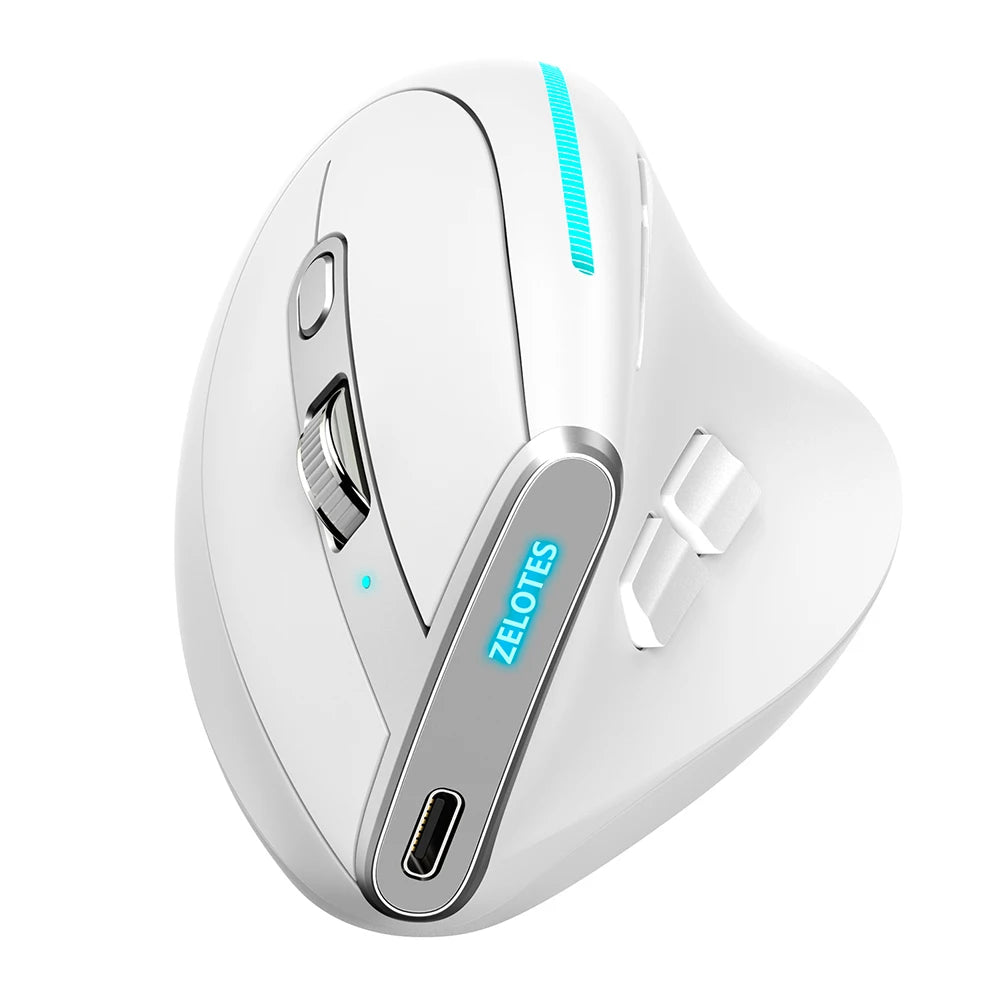 F-36 ergonomski vertikalni miš 2.4G+BT1+BT2, bežični za desnu i lijevu ruku, gaming optički USB miš za računalo i prijenosno računalo