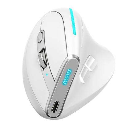 F-36 ergonomski vertikalni miš 2.4G+BT1+BT2, bežični za desnu i lijevu ruku, gaming optički USB miš za računalo i prijenosno računalo