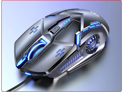 Laser Gaming Mouse for PC Gamer with LED Backlit, Ergonomic Wired USB Mouse, 3200 DPI Computer Gaming Mouse for Laptop & Desktop