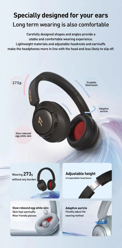 1MORE SonoFlow S Wireless Headphones with 42dB ANC, Hi-Res LDAC Audio, Bluetooth Noise Cancelling Headphones, 90H Playtime