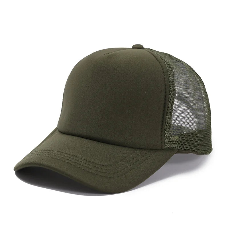 Unisex Cap Casual Plain Mesh Baseball Cap Adjustable Snapback Hats for Women Men Hip Hop Trucker Cap Streetwear Dad Hat
