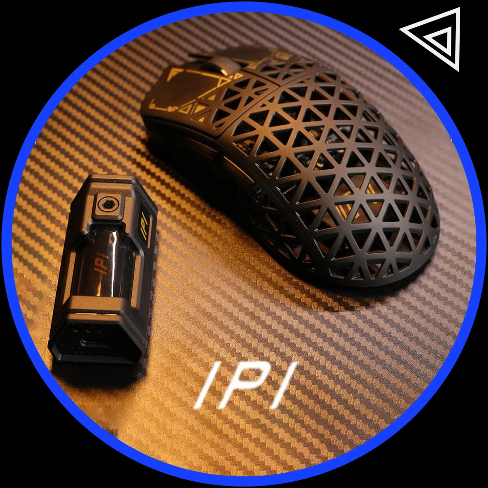 IPI Piao Float Wireless 8K Gaming Mouse, Tri-Mode Bluetooth Lightweight Carbon Fiber Mouse with PixArt 3395 Sensor for Esports & PC Gaming