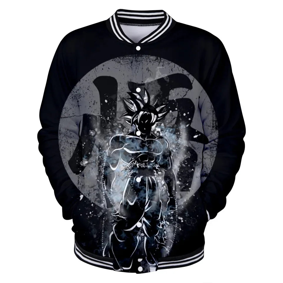 Dragon Ball Goku Kanji Symbol Men Zipper Hoodie Cartoon Japan Anime Women Sweatshirt 2025 New Fashion Children Jackets Coat, produit gaming premium Fraquane