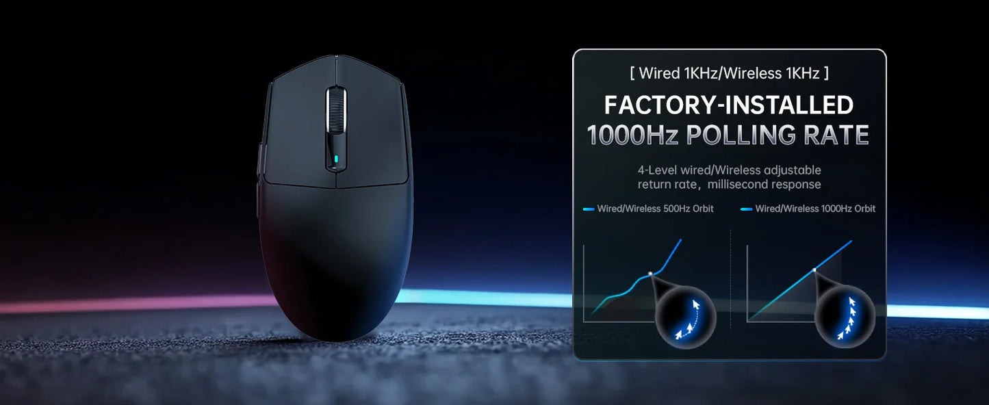 ATTACK SHARK G3PRO Tri-Mode Wireless Gaming Mouse with Charging Dock, 25000 DPI Ultra Lightweight Gaming Mouse, PAW3311 Sensor, Bluetooth & 2.4GHz