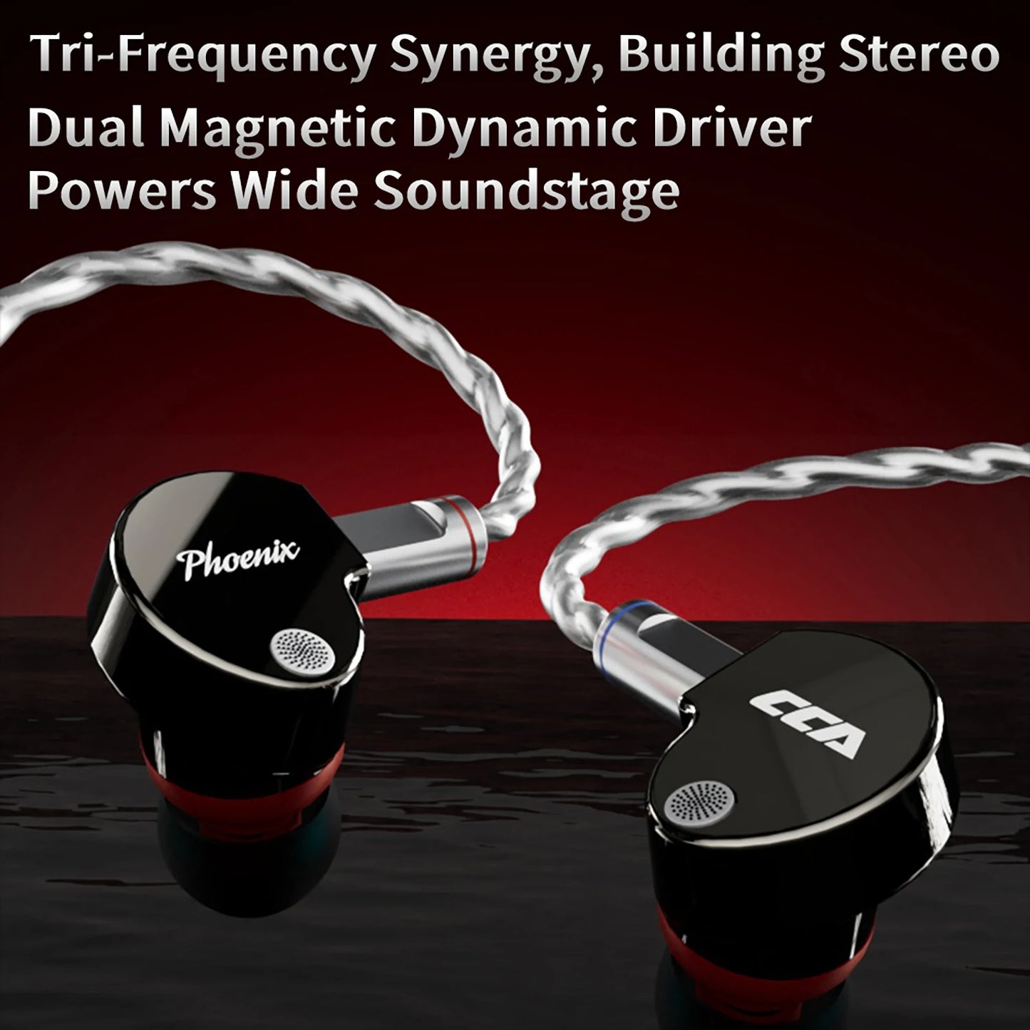 CCA Phoenix Wired Earphones Dynamic Drive LCP Diaphragm Music Headphone With Detachable Cable Noise Reduction Gaming Earphones