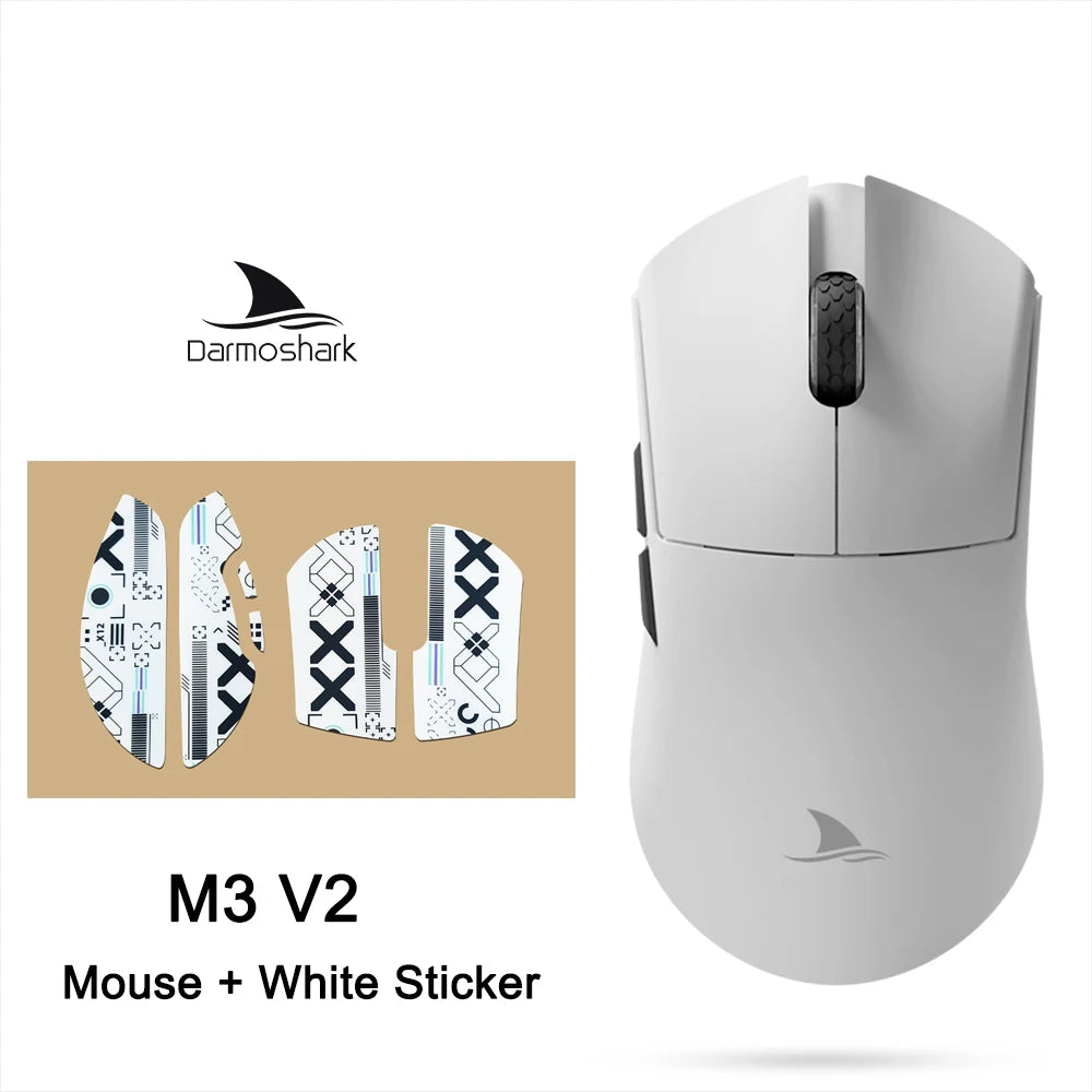 Souris gaming sans fil Darmoshark M3 V2 Tri-Mode 8K, capteur PAW3395, 26K DPI – Souris gaming ultra-légère pour PC et ordinateur portable