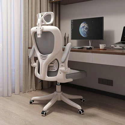 Silla gaming ergonómica giratoria con malla, elevación ajustable, comodidad para uso prolongado, hogar, dormitorio, oficina y estudio