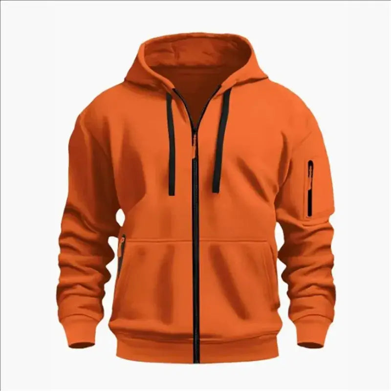 Produit gaming premium Fraquane, Men's Sweatshirts with Zipper Pockets Thin Solid Color Half Tracksuit Casual Outdoor Hooded Tracksuit Long Sleeves Jacket Coats