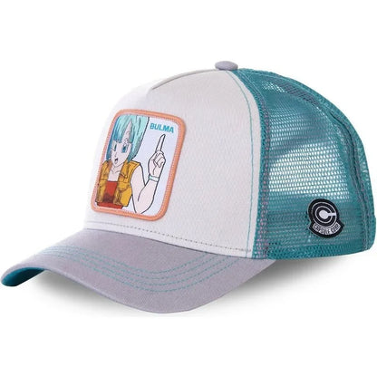 Cappellino da viaggio estivo Dragon Ball Buu Goku per uomo, con visiera, ricamo, stile hip-hop, visiera parasole, regolabile, in rete, tipo "trucker"