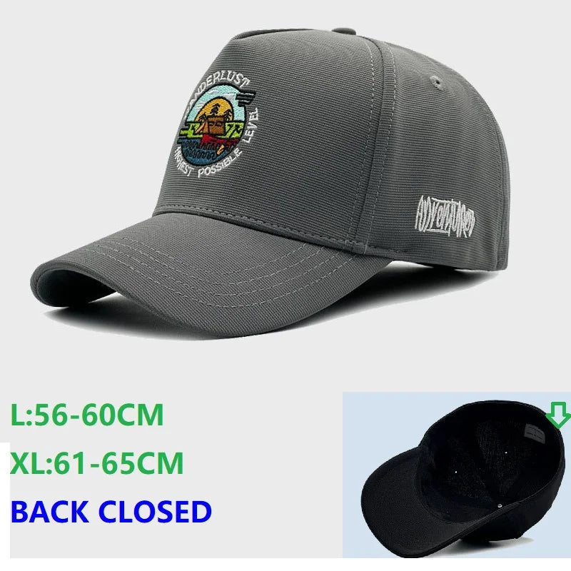 Casquettes de baseball à fond fermé, grande taille, en maille respirante, style « trucker », pour hommes à la tête large, casquette de sport haute, extra-large, 60 cm, 65 cm