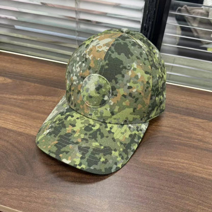 Gorra de béisbol M19 NFP multitono con estampado de camuflaje Flecktran de los Países Bajos para hombre, verde