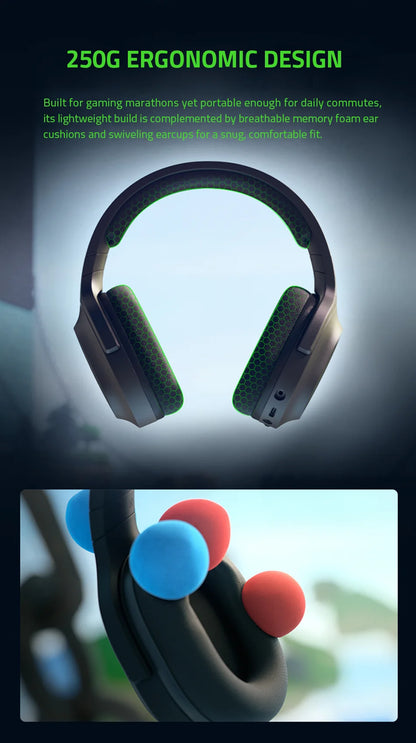 Razer Barracuda X Wireless Gaming Mobile Headset 2022 Model  2.4GHz Wireless + Bluetooth - Lightweight 250g - 40mm Drivers